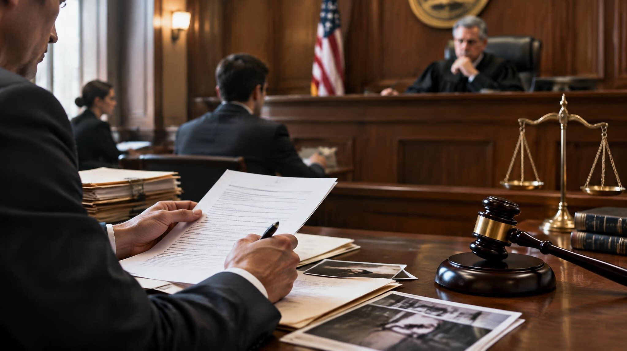 courtroom justice scene